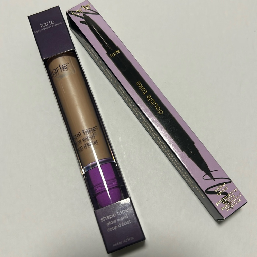 Tarte Shape Tape Glow Wand & Double Take Eyeliner - Full Size BNIB